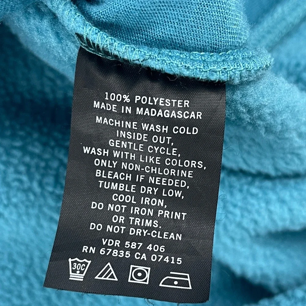 Nautica Mens XL‎ Turquoise Blue Fleece Quarter-Zip Pullover